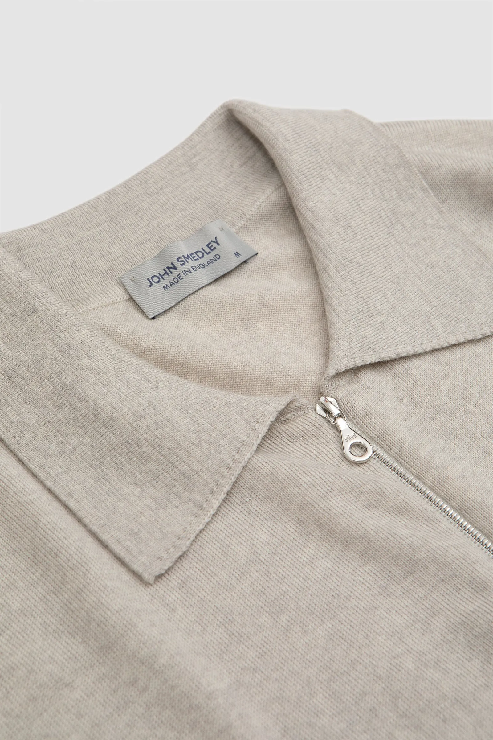 John Smedley Alston Zip Jacket Grey Fleece