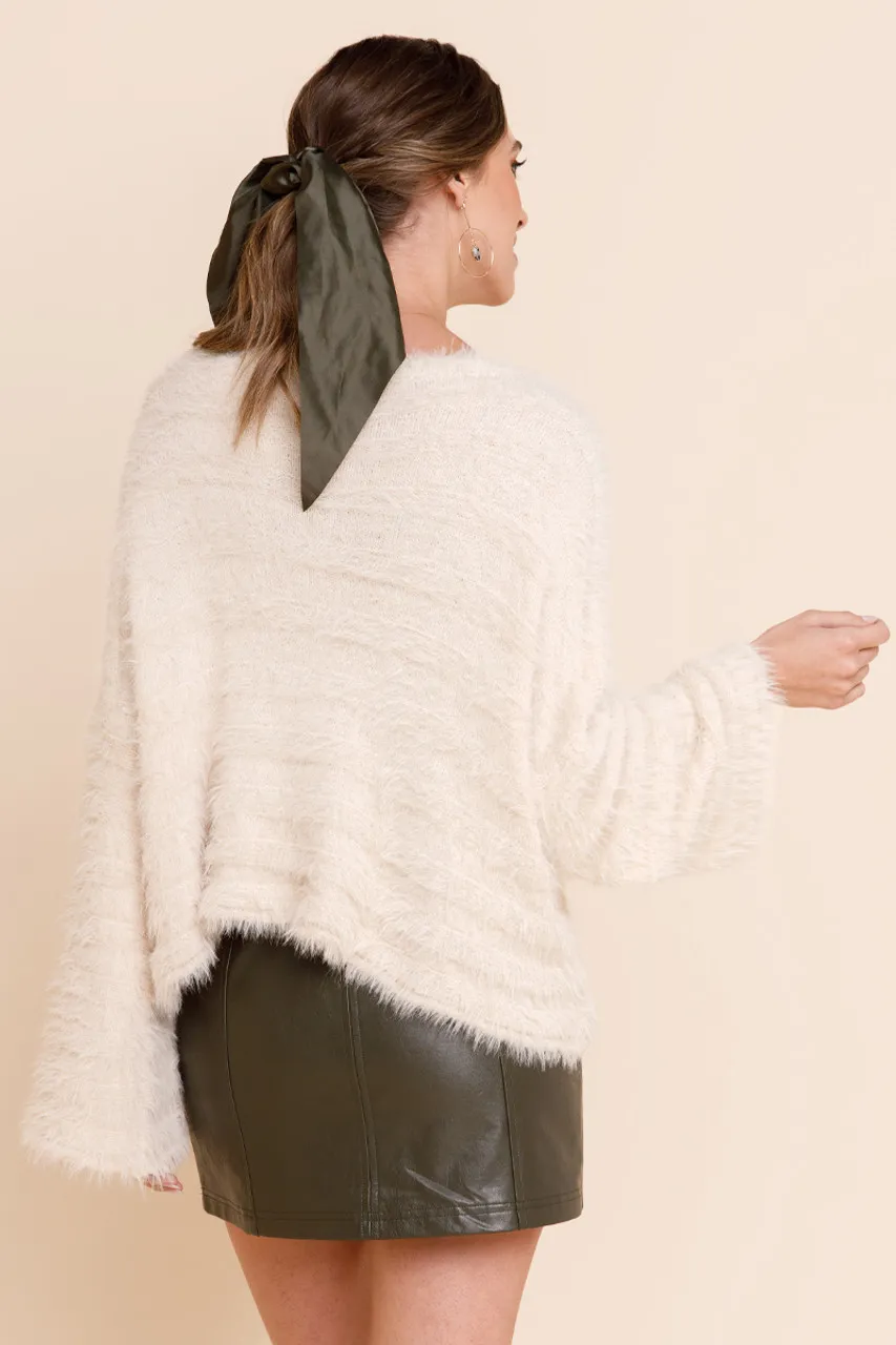 Kayla Fuzzy Crop Sweater