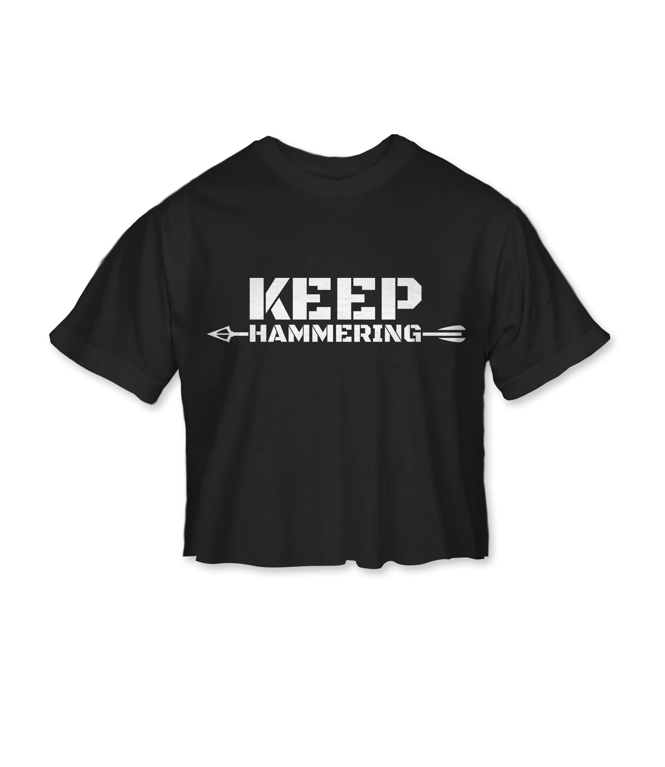 Keep Hammering Womens Crop T-Shirt