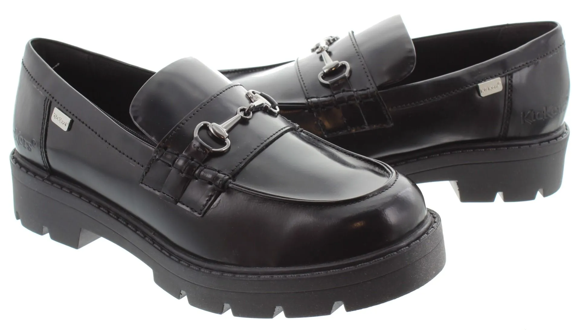 KICKERS Ladies Kori Charm Loafers In Black