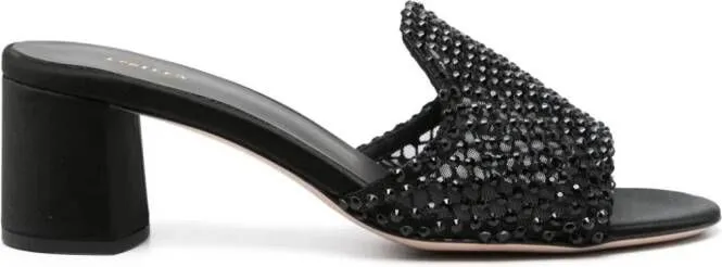 Le Silla 60mm rhinestone-embellished sandals Black