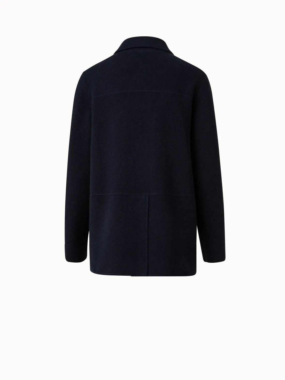 Long Cashmere Piqué Knit Jacket