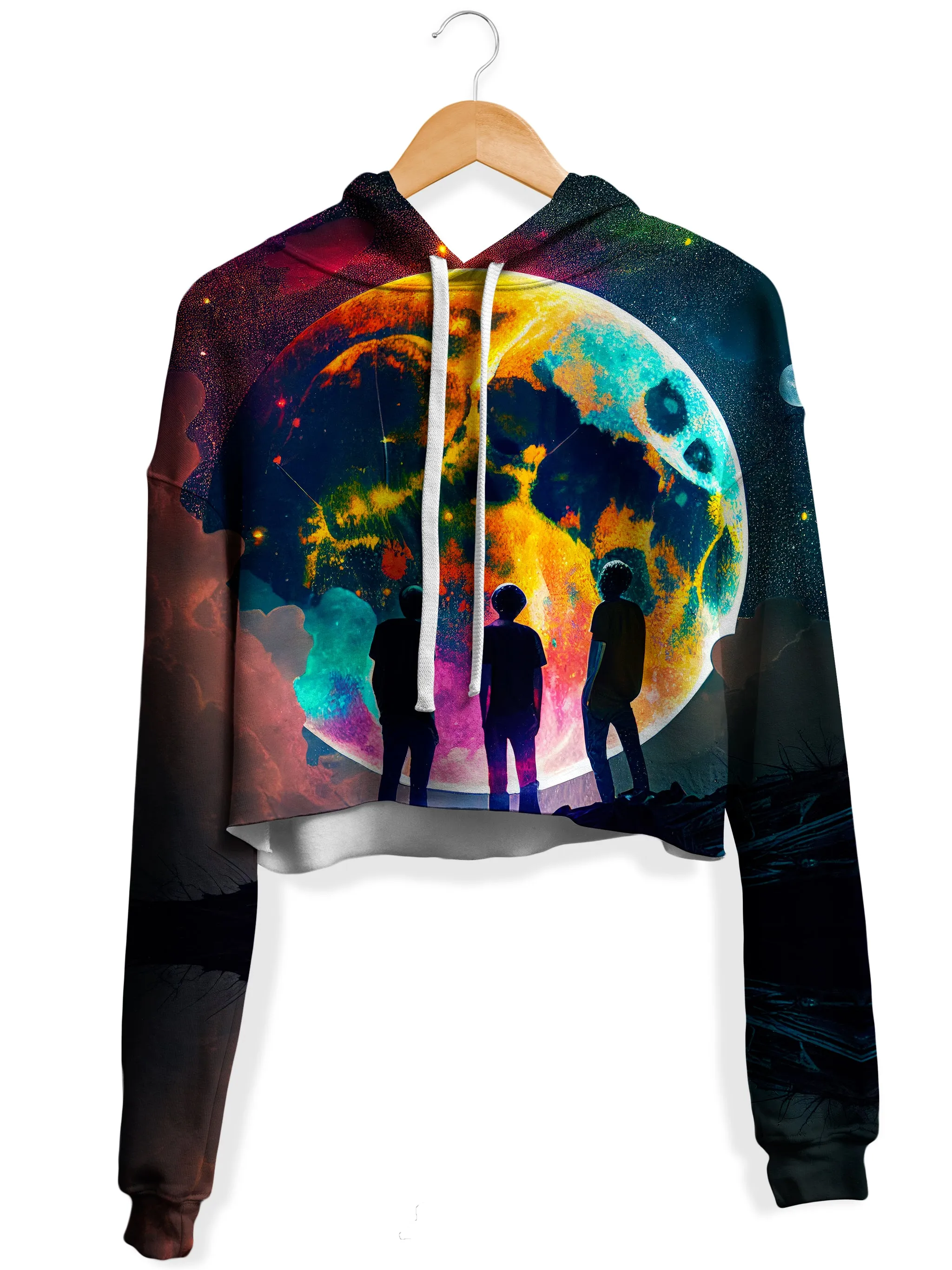 Lost In Space Fleece Crop Hoodie