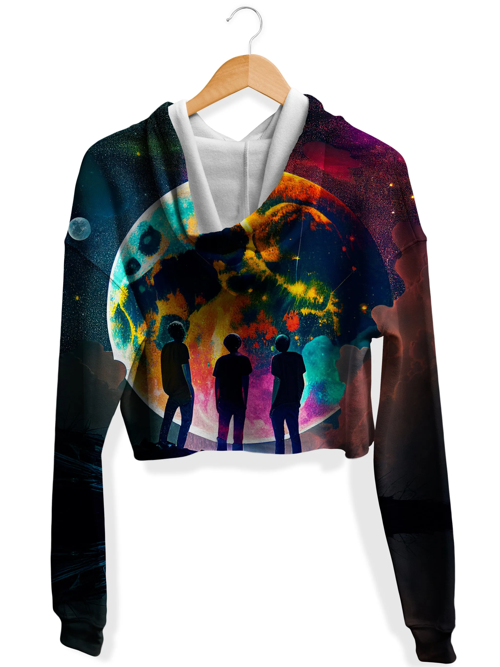 Lost In Space Fleece Crop Hoodie