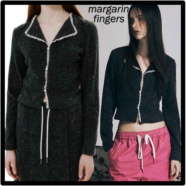 Margarin Fingers  |Casual Style Unisex Street Style Logo Cardigans