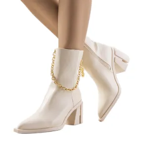 Massa beige cowboy boots