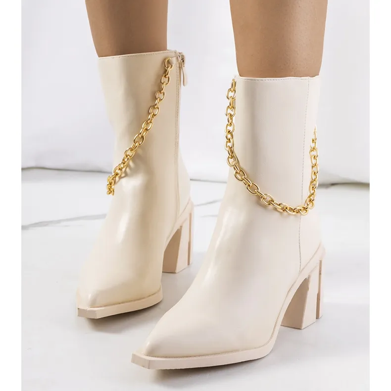 Massa beige cowboy boots