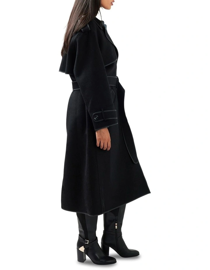 Million Reasons Belted Coat in Black