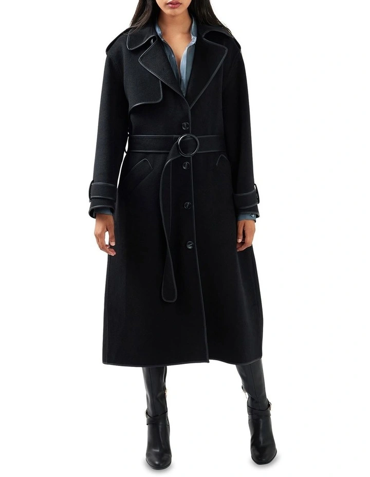 Million Reasons Belted Coat in Black