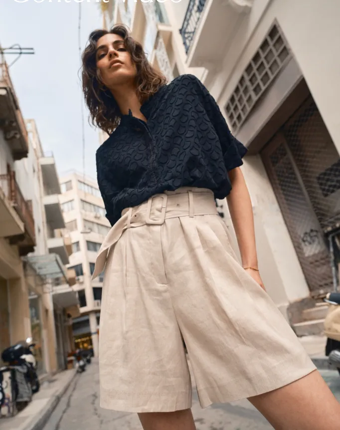 MMUni Linen Shorts Cement