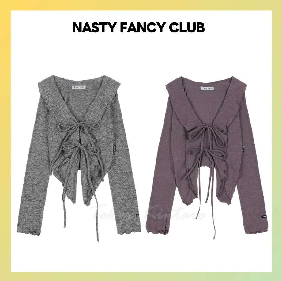 NASTY FANCY CLUB  |Street Style Logo Cardigans