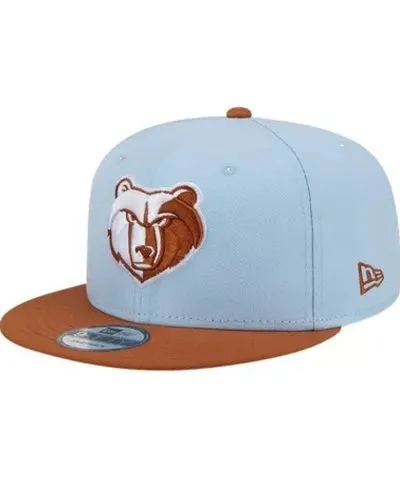 New Era Men's NBA Light Blue/Brown Memphis Grizzlies 2-Tone Color Pack 9FIFTY Snapback Hat