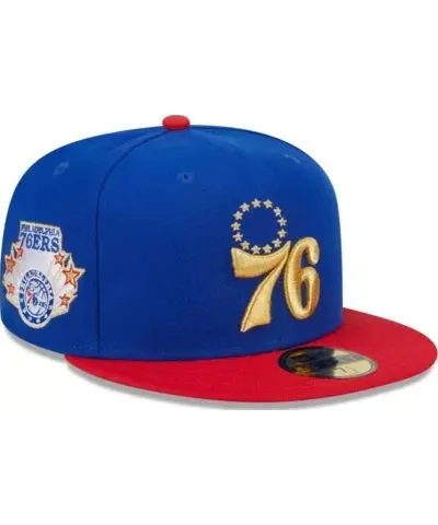 New Era Men's NBA Royal/Red Philadelphia 76ers Gameday Pop Stars 59FIFTY Fitted Hat