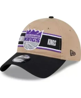 New Era NBA Tan/Black Sacramento Kings 2024 NBA Draft 9TWENTY Adjustable Hat