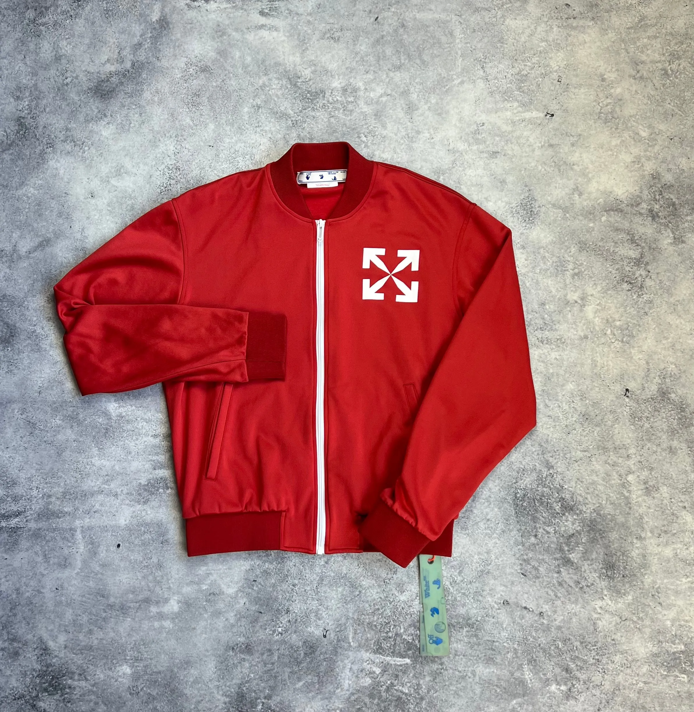 Off-white single arrow red track top