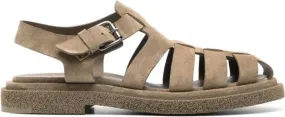 Officine Creative Tonal suede sandals Green