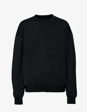 Organic Oversized Crew Sweater - Black