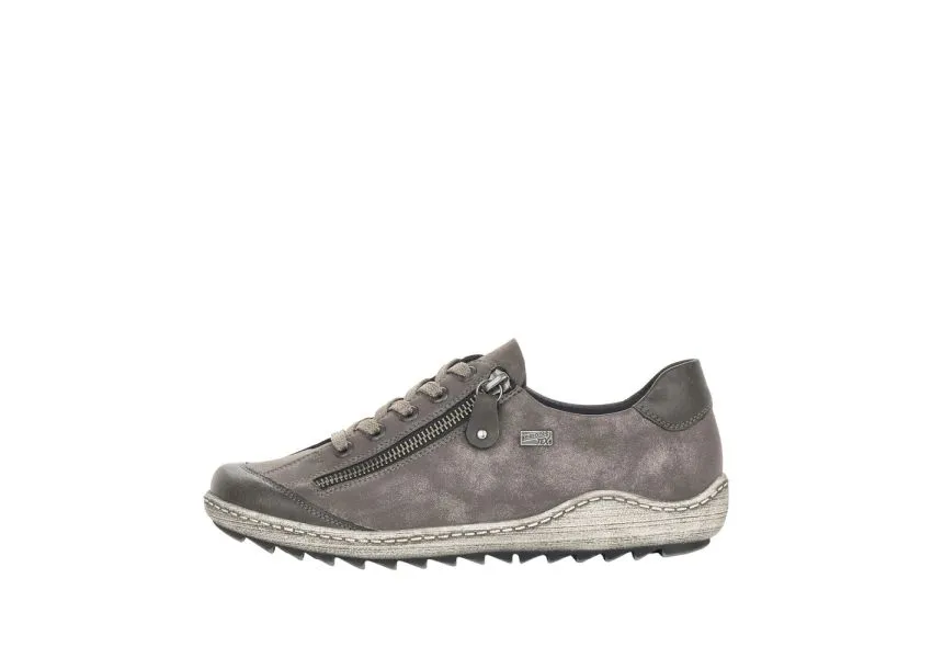 Ottawa Grey Leather Lace-Up Sneaker