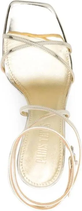 Paris Texas Diana 105mm wraparound sandals Gold