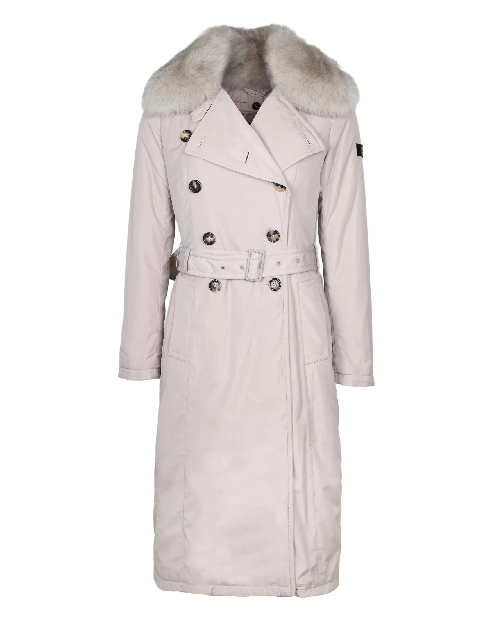 PEUTEREY RODIN MFC FUR TRENCH COAT IN MICROFIBER POPLIN COLOR BEIGE