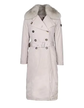 PEUTEREY RODIN MFC FUR TRENCH COAT IN MICROFIBER POPLIN COLOR BEIGE