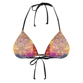 PINEAL METATRON BLACK STRING BIKINI TOP