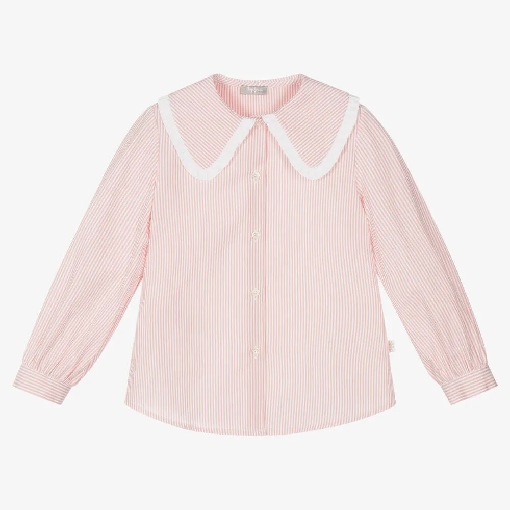 Pink Stripe Cotton Blouse