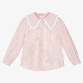 Pink Stripe Cotton Blouse