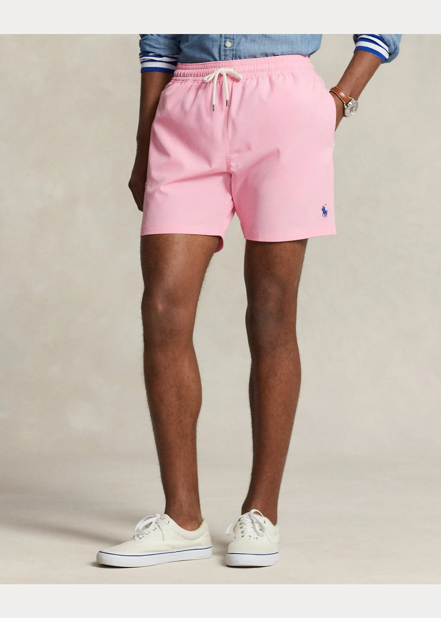 Polo Ralph Lauren - Short de bain Traveler classique Course pink