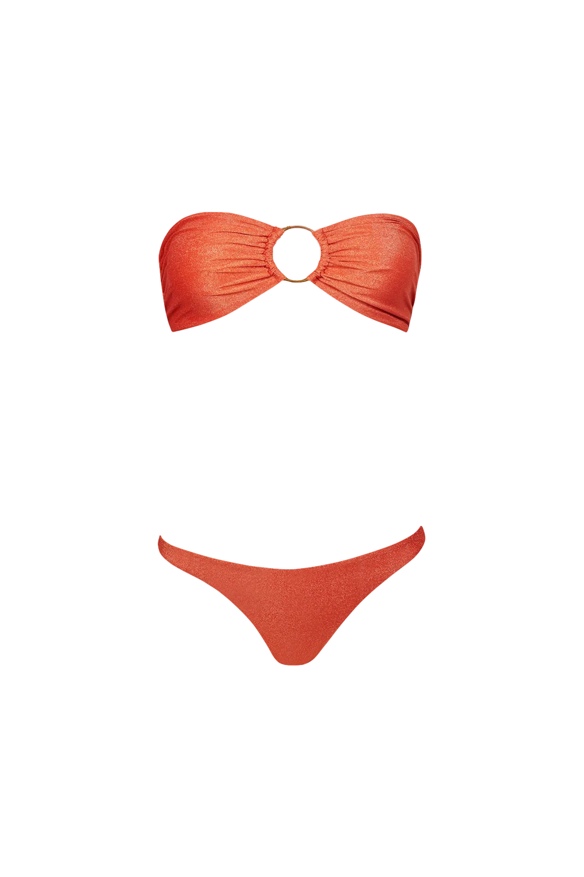 Ring Bikini in Shiny Orange - Bottom