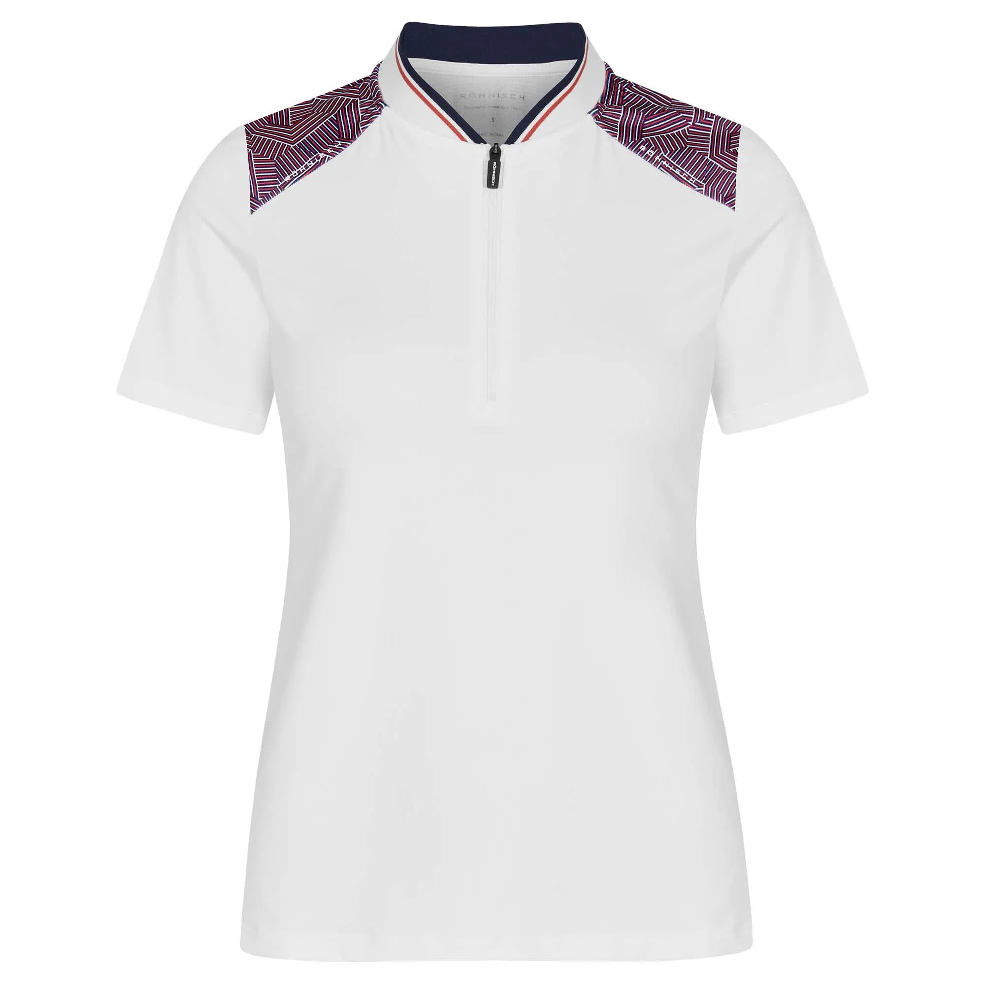 Rohnisch Arya Ladies Golf Polo Shirt Hexagon Red