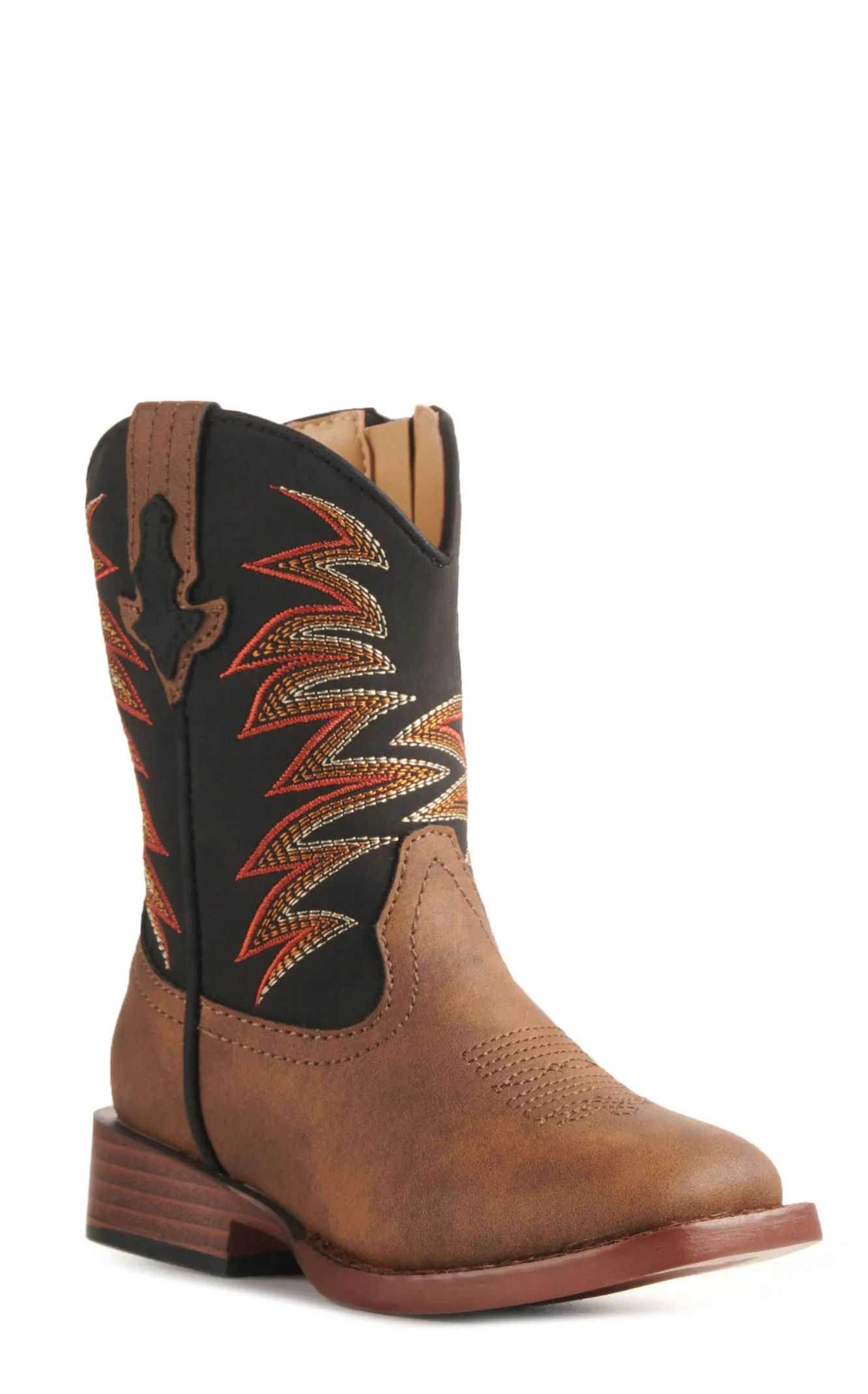 Roper Toddlers' Tan and Black Square Toe Cowboy Boots