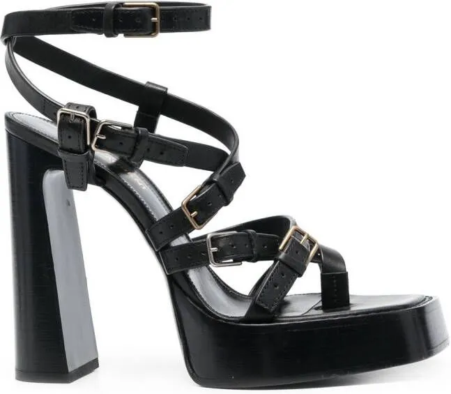 Saint Laurent Platz 105mm platform sandals Black