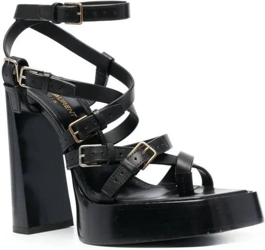 Saint Laurent Platz 105mm platform sandals Black