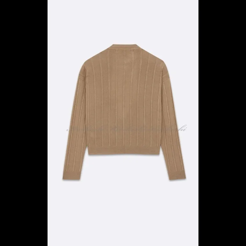 Saint Laurent  |Stripes Plain Luxury Cardigans