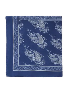 Saison 1865  Printed scarf - Blue