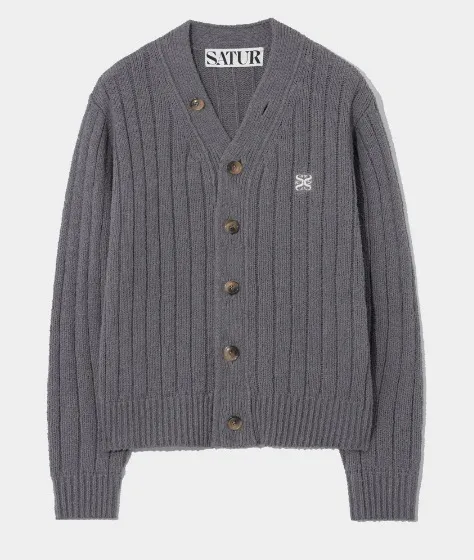 SATUR  |Cotton Logo Cardigans