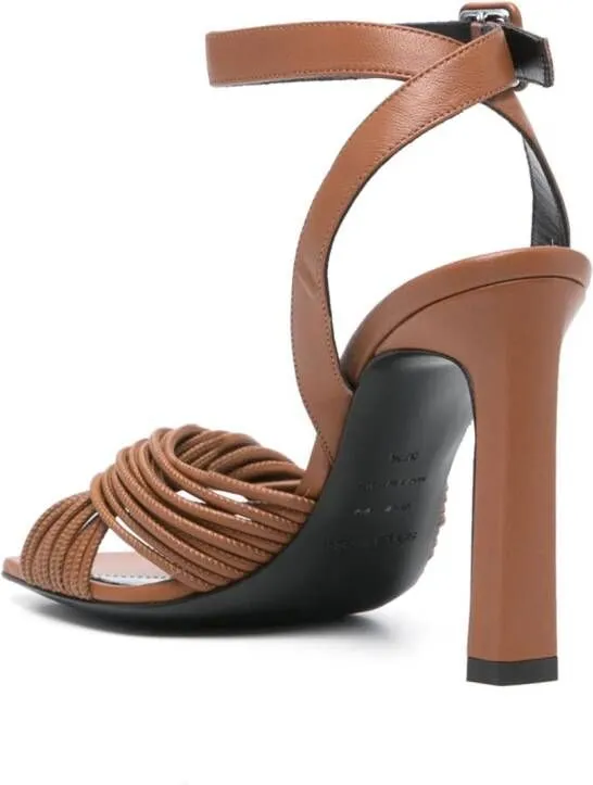 Sergio Rossi SR Akida 80mm sandals Brown