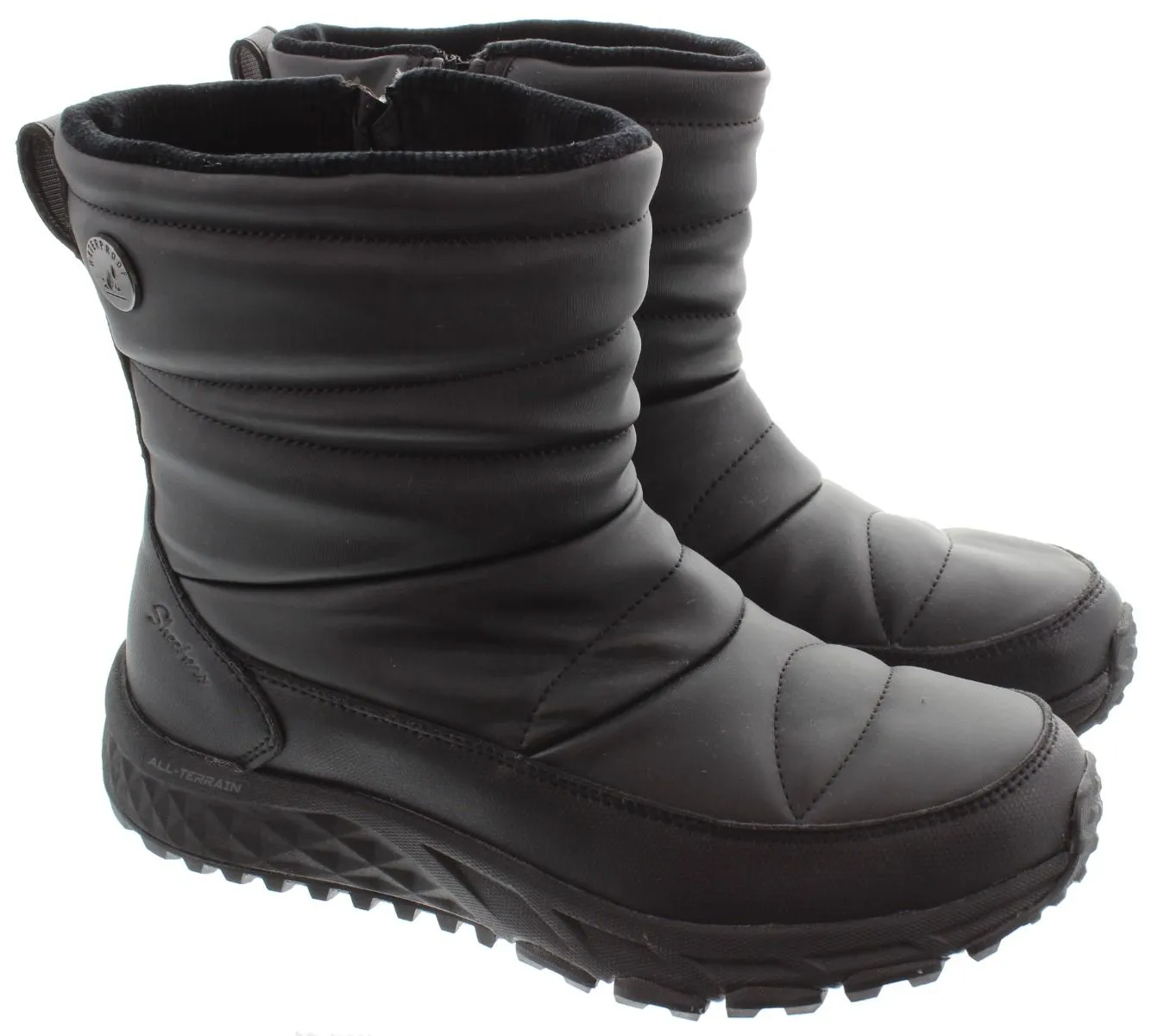 SKECHERS Ladies 167884 Escape Plan Waterproof Boots In Black