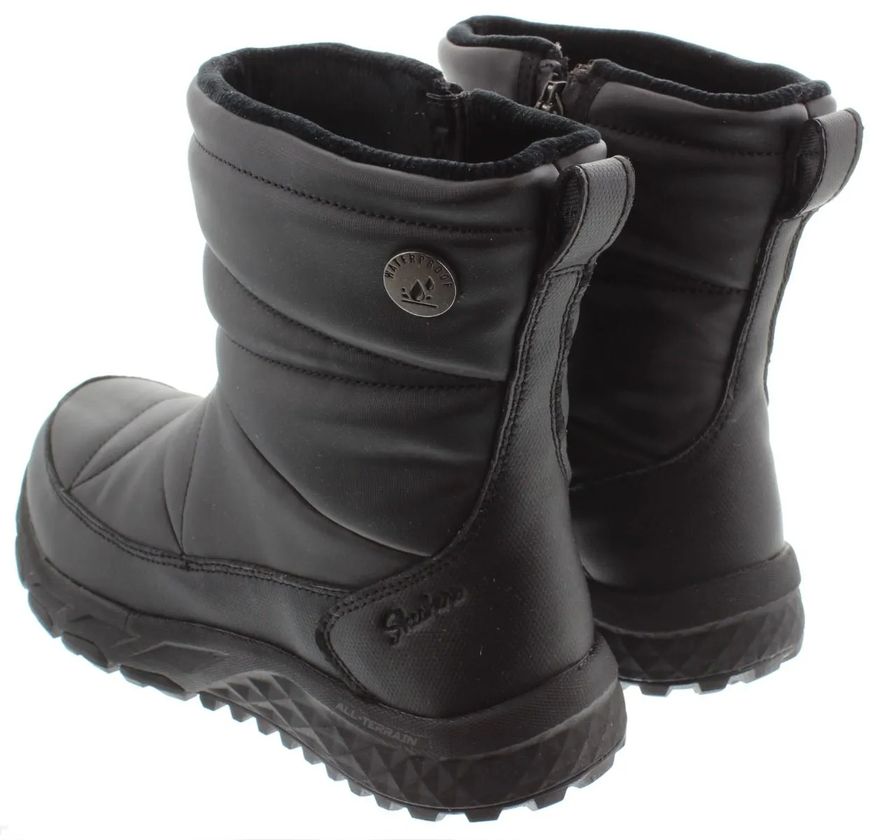 SKECHERS Ladies 167884 Escape Plan Waterproof Boots In Black