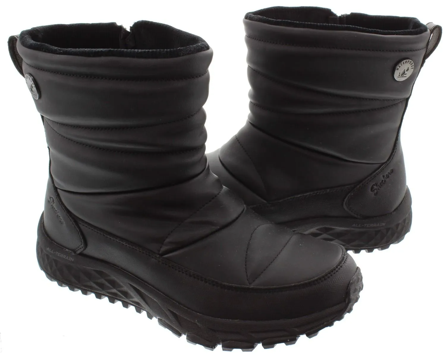 SKECHERS Ladies 167884 Escape Plan Waterproof Boots In Black