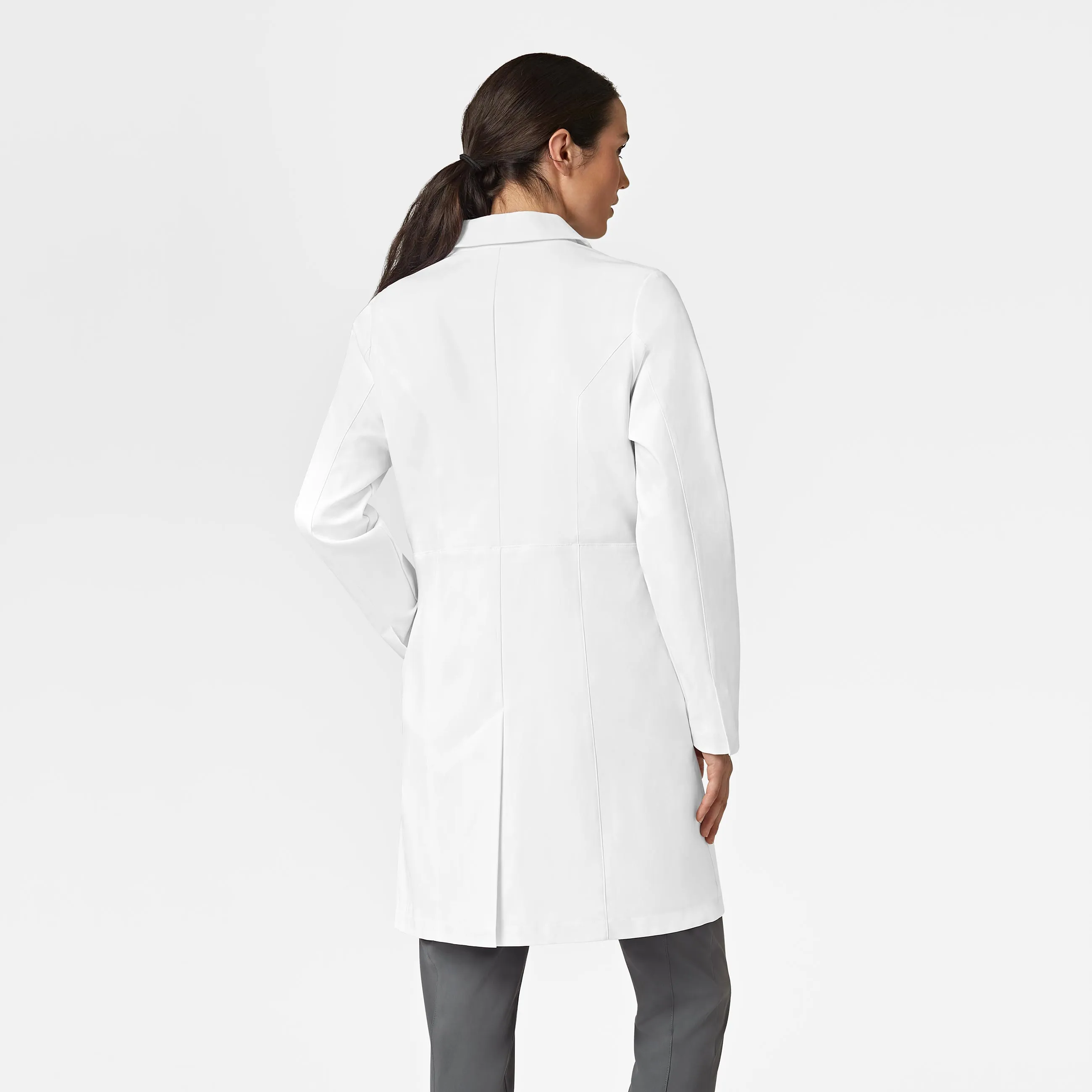 Slate Women's 35 Inch Doctors Coat - White