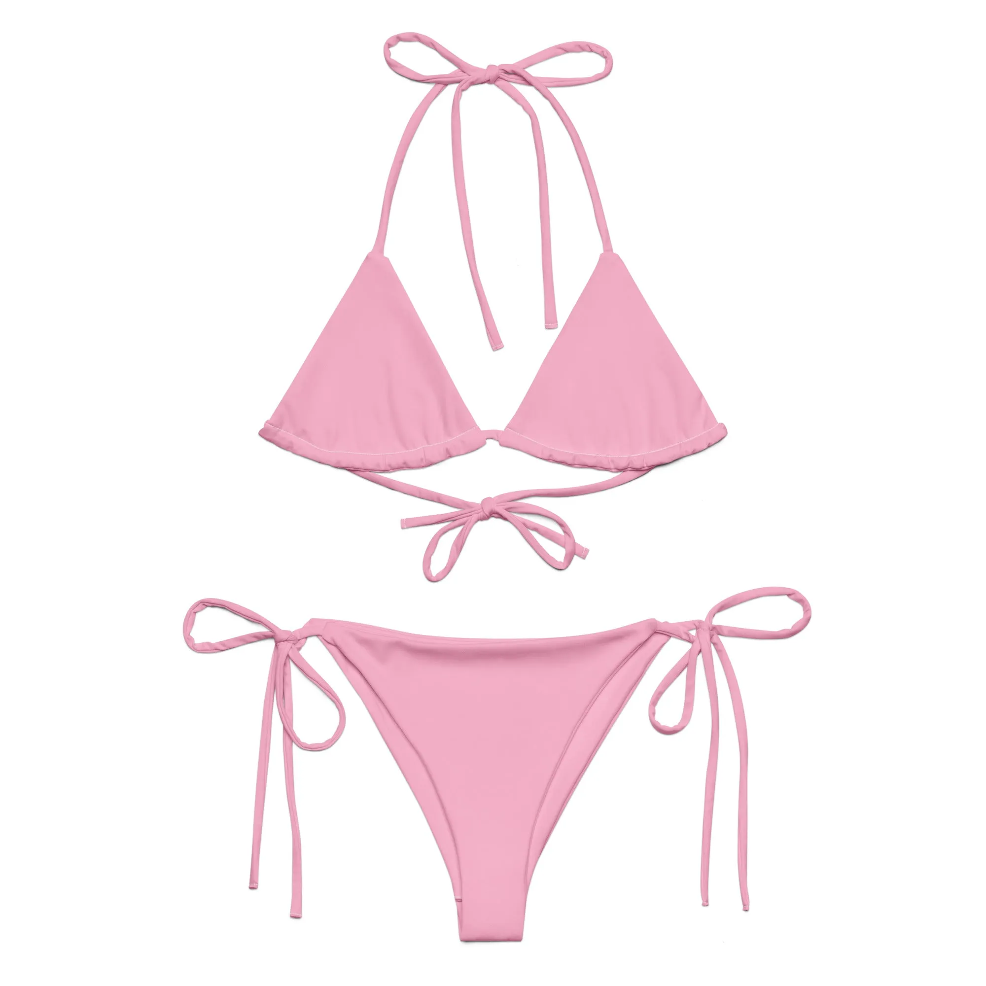 STRING BIKINI SET ECO -FAIRY FLOSS PINK