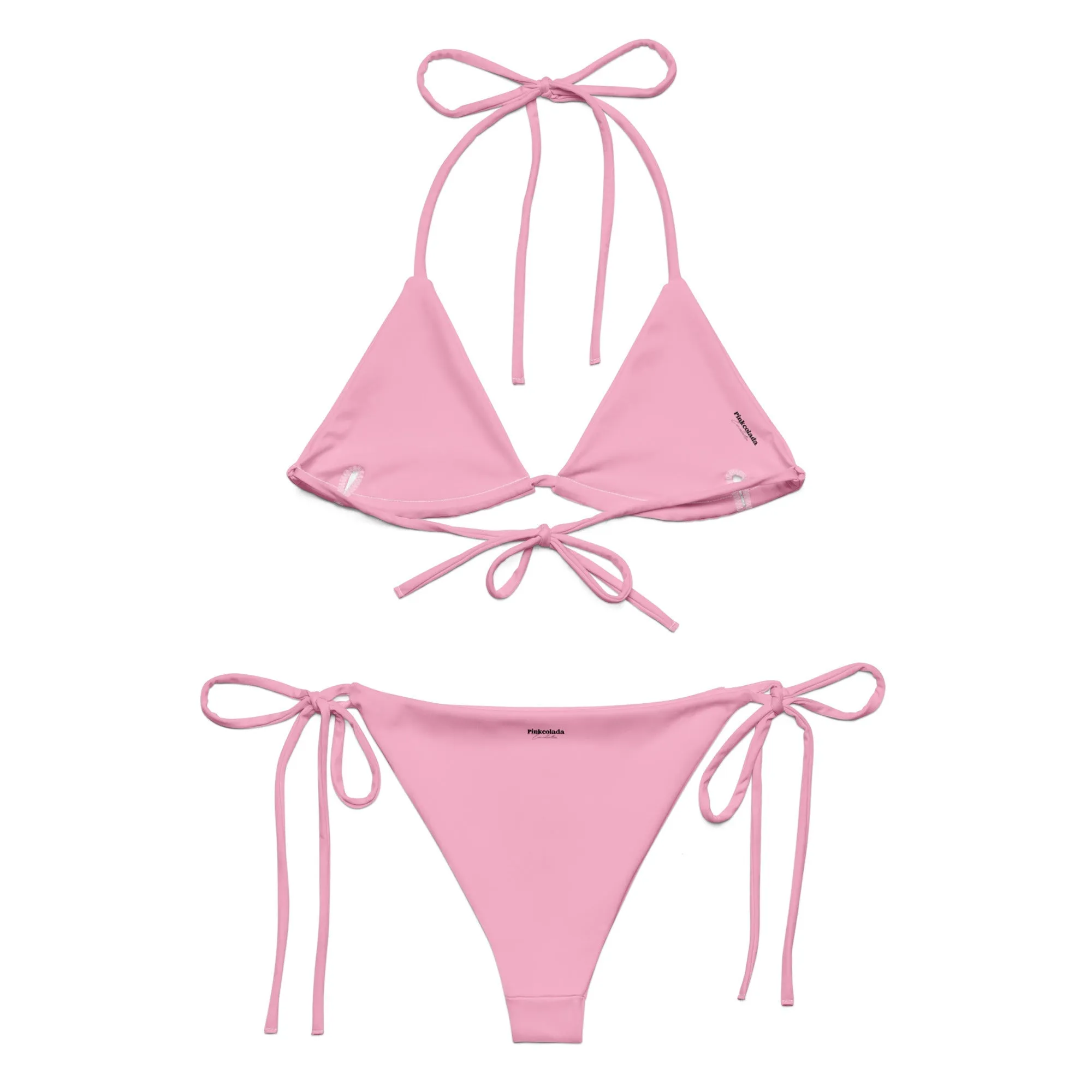 STRING BIKINI SET ECO -FAIRY FLOSS PINK