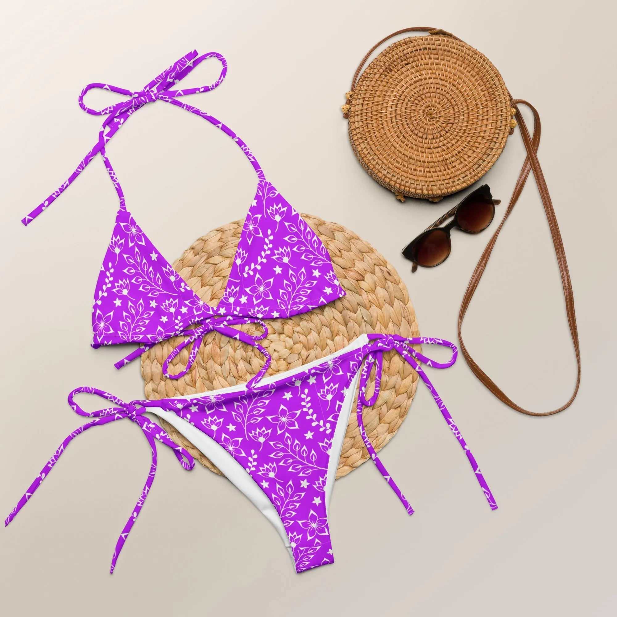 STRING BIKINI SET ECO -GARDEN PARTY LAVEN