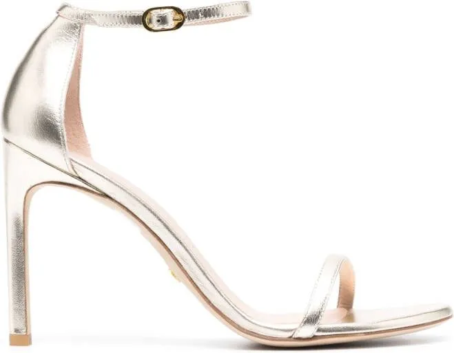 Stuart Weitzman 100mm open-toe sandals Gold