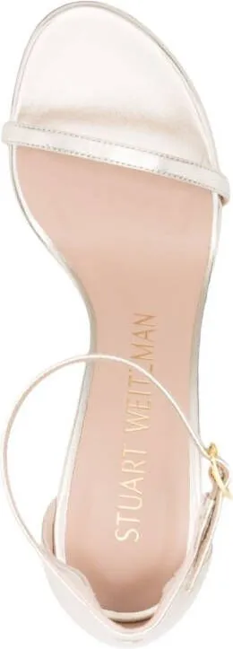 Stuart Weitzman 100mm open-toe sandals Gold