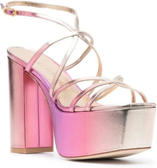 Stuart Weitzman Barelythere 145mm platform sandals Pink