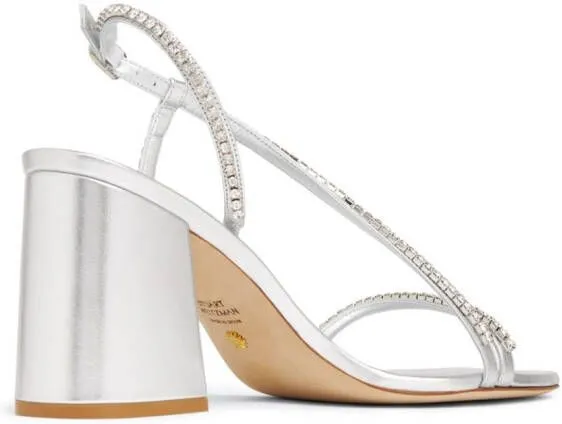 Stuart Weitzman crystal-embellishment open-toe sandals White