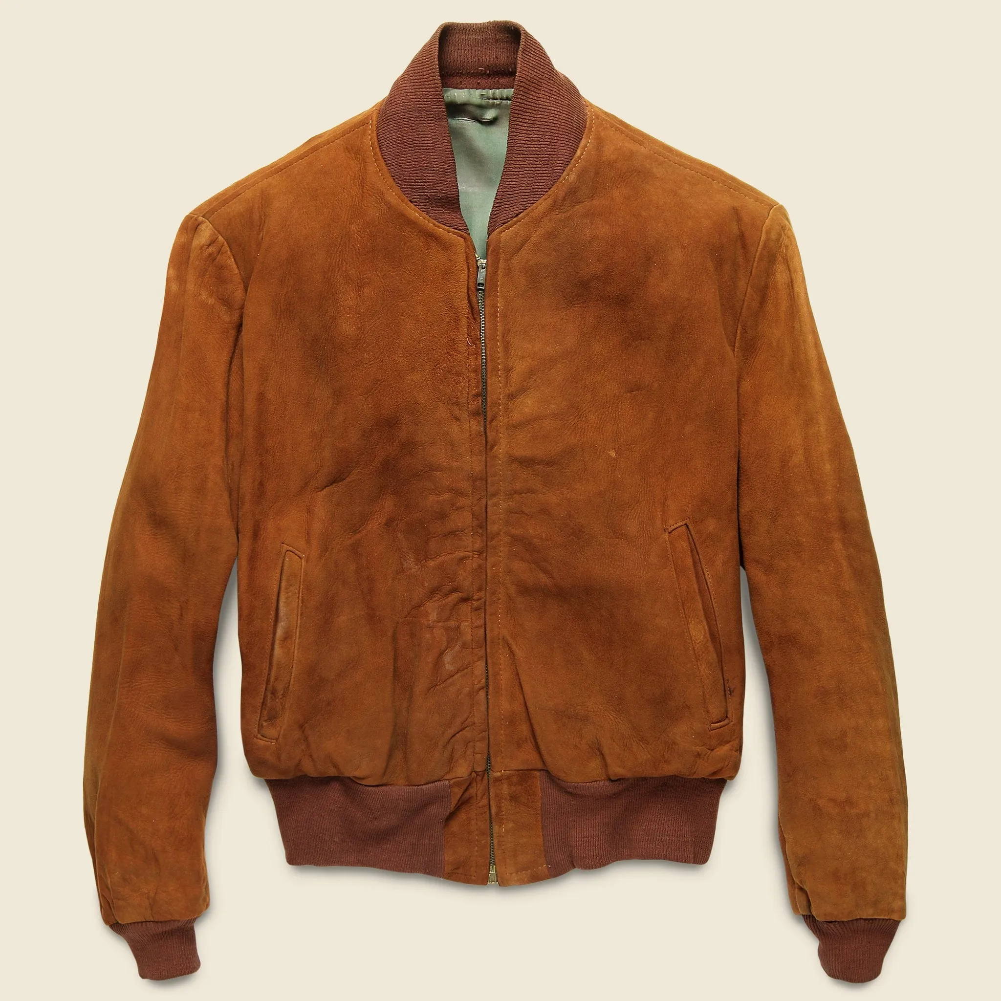 Suede Bomber Jacket - Copper